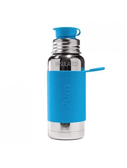 Pura Kiki Steel Water Insulated Sport Bottle 16oz/475ml Aqua