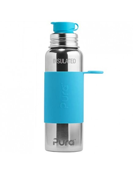 Pura Kiki Steel Water Insulated Sport Bottle 22oz/650ml Aqua