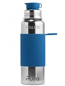 Pura Kiki Steel Water Insulated Sport Bottle 22oz/650ml Steel Blue
