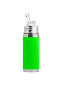 Pura Kiki 9oz Green Sleeve Straw Vaccum Insulated Bottle By Montyybucks Inc.