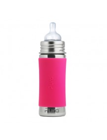 Pura Kiki 11oz Pink Sleeve Stainless Steel Infant Feeding Bottle By Montyybucks Inc.