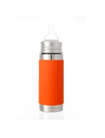 Pura Kiki 9oz Orange Sleeve Vaccum Insulated Feeding Bottle